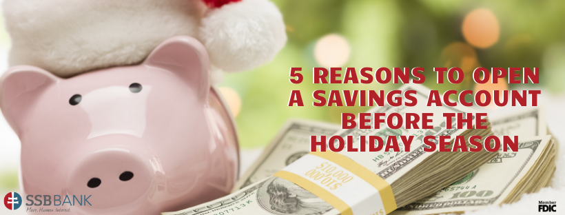 piggy bank with santa hat | reasons to open savings account before holiday